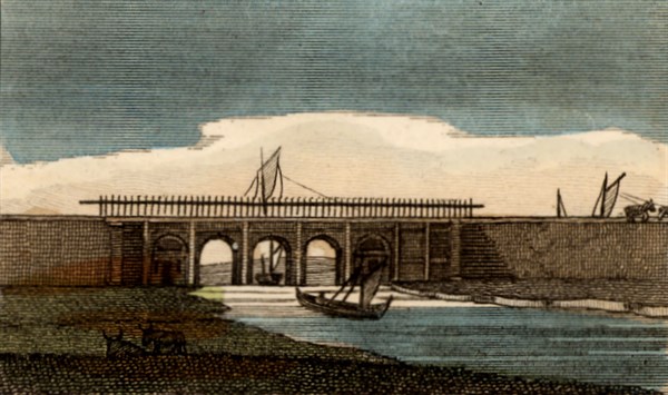 Viaduct on the Bridgewater Canal carrying it across the River Irwell