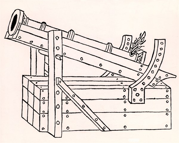 Cannon formed of iron staves