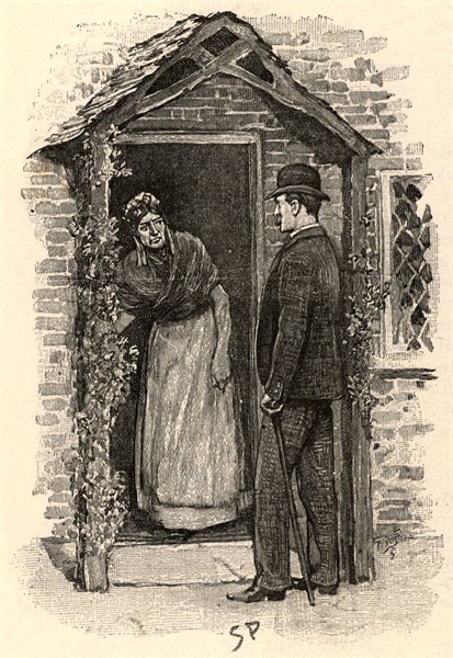 The Adventure of the Yellow Face'.  Jack Grant Munro, suspicious of his wife's actions, getting a