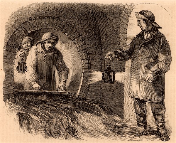 Flushing a London sewer