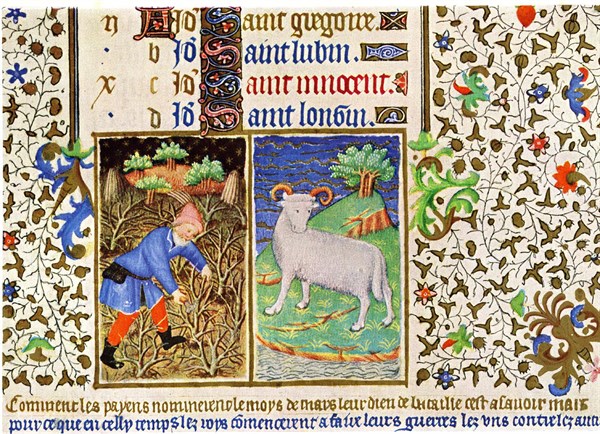 March. Astrological sign of Aries