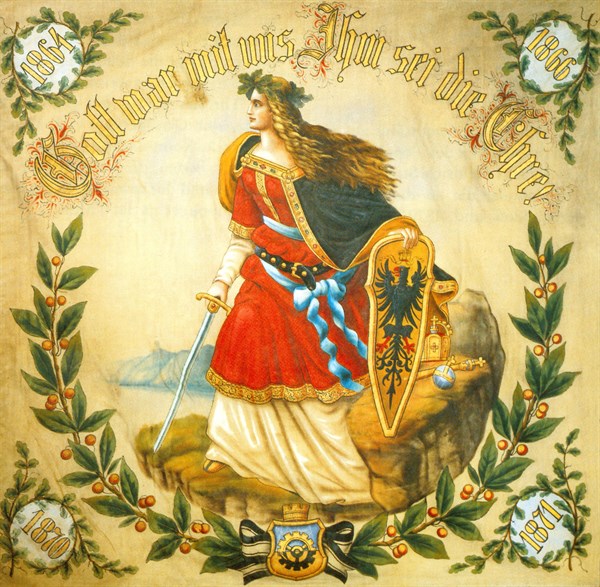 Banner with the image of Germania