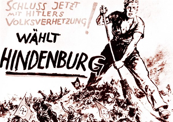 Paul von Hindenburg, German Chancellor, in 1932