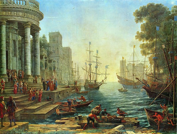 Le Lorrain, Port avec l'embarquement de saint Ursule