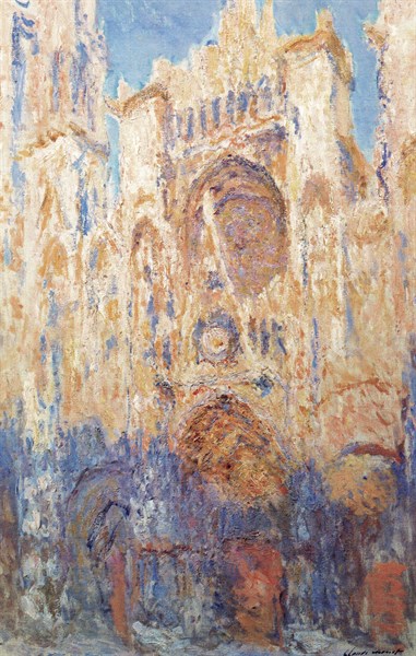 Monet, Cathédrale de Rouen, effet de soleil, fin de journée