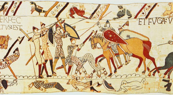 Bayeux Tapestry 1067:  Battle of Hastings, 14 October 1066