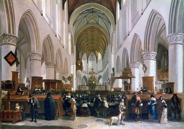 Berckheyde, Interior of the Grote Kerk