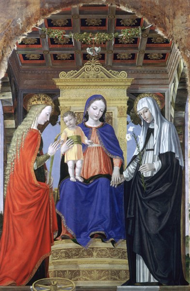 Bergognone, La Vierge à l'Enfant et des Saints