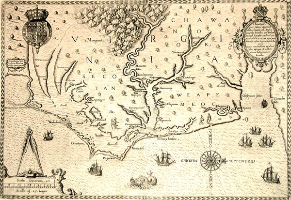 Carte de 1590 gravée par Théodore de Bry