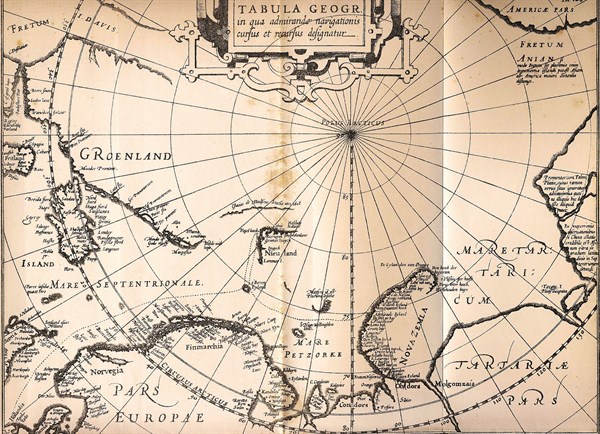 Map of 1611 of the third voyage of William Barentsz