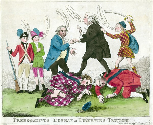 Prerogatives defeat or liberties triumph'