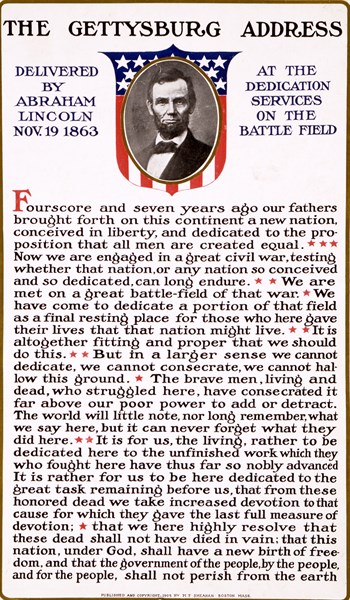Texte du Gettysburg Address