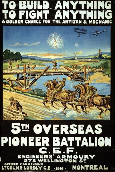 Première Guerre Mondiale, affiche de recrutement canadienne