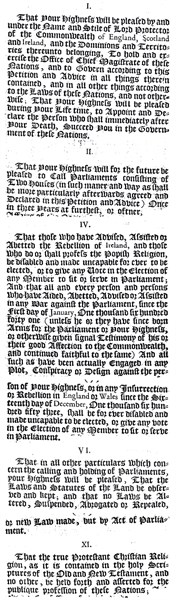 Humble Petition and Advice 1657