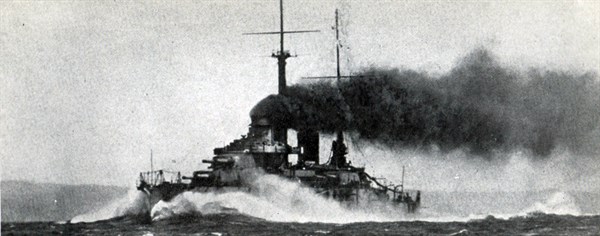 French Navy dreadnought Courbet-class battleship 'Paris'