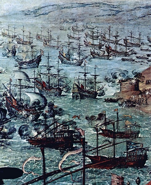 In April 1587 a raid by the Englishman Sir Francis Drake occupied the harbour of Cadiz for three days