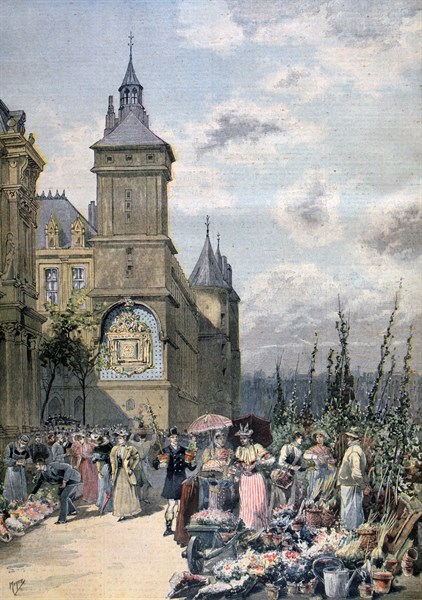 Flower market by the Palais de Justice