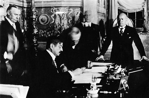Signature of the French-Italian agreement