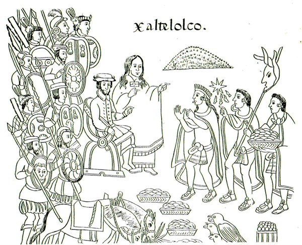 La Malinche and Hernán Cortés