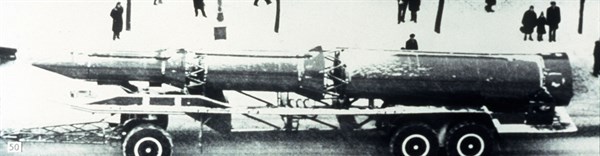 A view of a Soviet SS-13 intercontinental ballistic missile