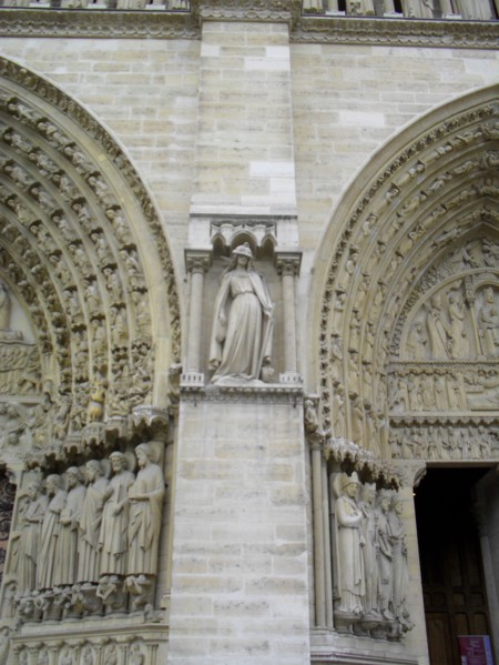 Exterior façade of the Cathedral of Notre Dame
