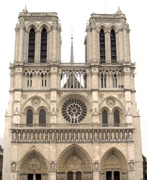 Exterior façade of the Cathedral of Notre Dame