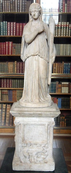 Statue of Demeter on an altar