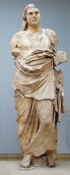 Colossal statue of a man