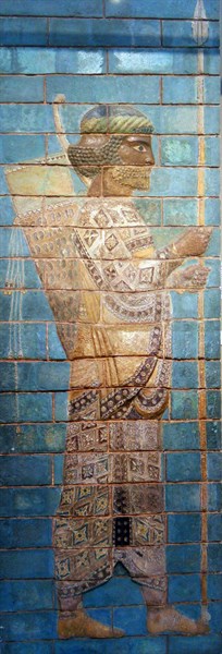 Glazed brick relief panel Achaemenid Persian