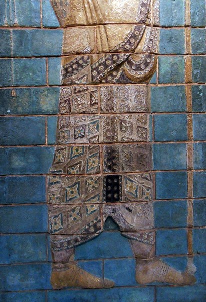 Glazed brick relief panel Achaemenid Persian