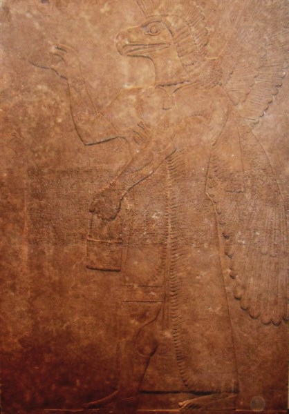 Assyrian winged genie figure