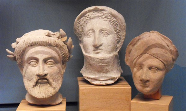 Greek funerary sculpted heads