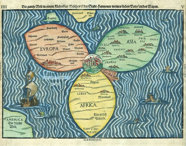 This “cloverleaf” map of the world