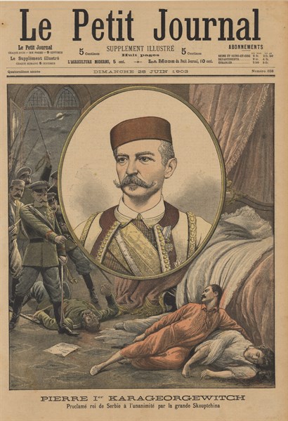 Peter I  (1844-1921) declared King of Serbia after the assassination of Alexander and his wife