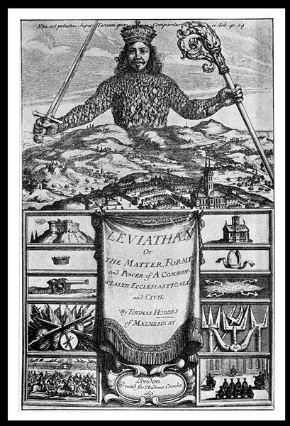 Title page of 'Leviathan' by Thomas Hobbes