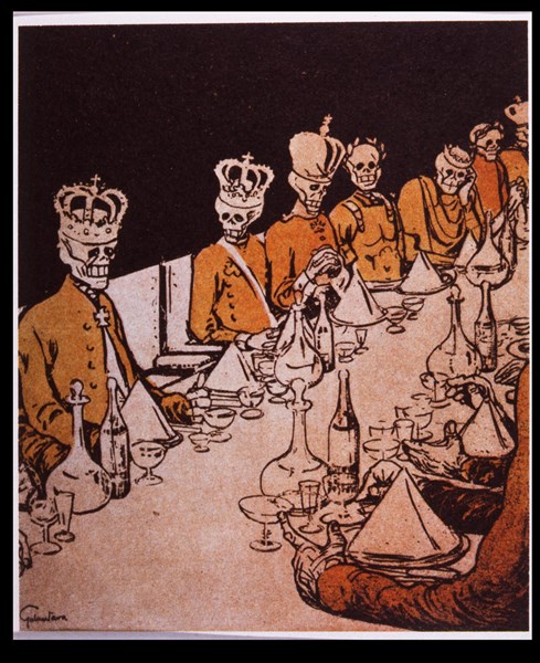 Forecast of the future of European monarchs after 1905 Revolution in Russia