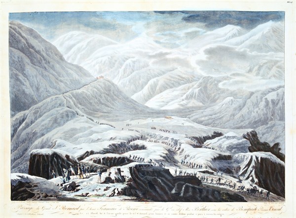 The French Reserve Army under Napoleon Bonaparte crossing the Alps