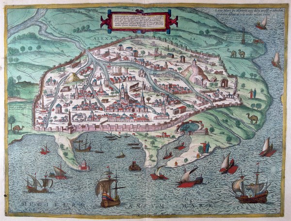 Alexandria with Mosque in centre of the city