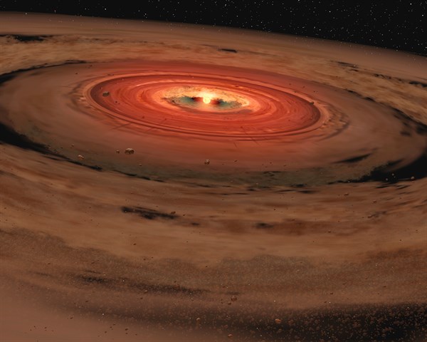 Artist's impression showing a brown dwarf