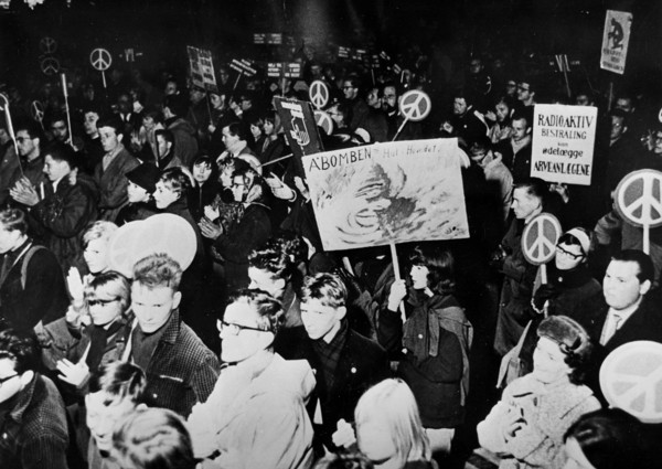 Anti-nuclear demonstration in Germany during the 1960's