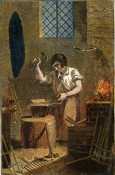 The Smit in front of his forge