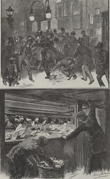 Top: Scene outside the General Post Office