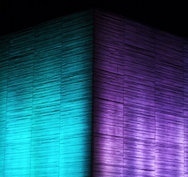 The Royal National Theatre at night