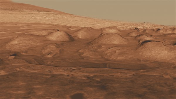 The Gale crater on Mars