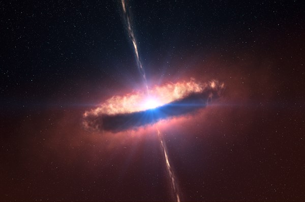 Dusty disk closely encircling a massive baby star