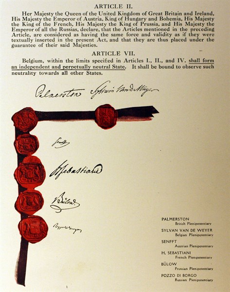 International treaty about Belgium's neutrality