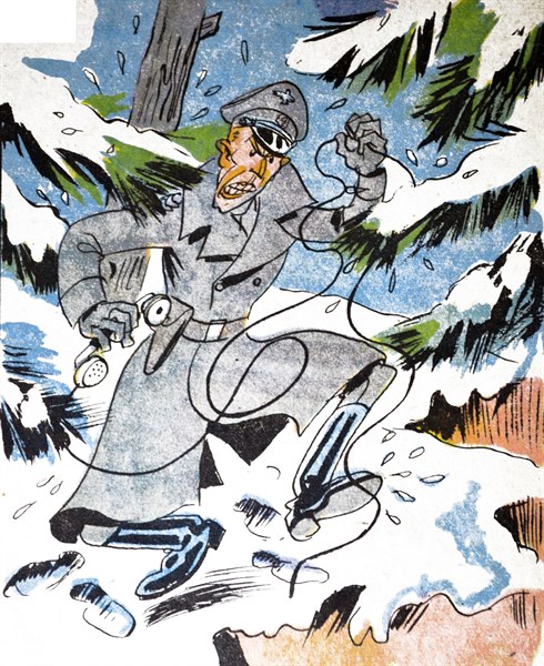 Illustration by Loys Petillot celebrating the struggle for liberty in Alsace & Lorraine at the end of world war Two.