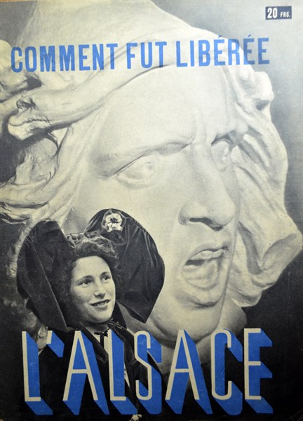Illustration by Loys Petillot celebrating the struggle for liberty in Alsace & Lorraine at the end of world war Two.