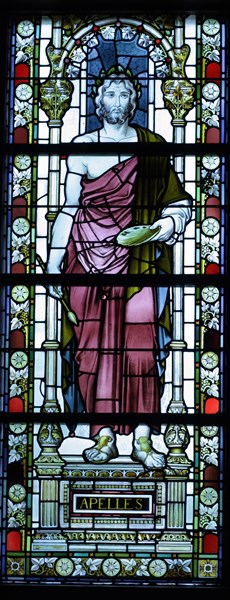 Stained glass of Apelles of Kos