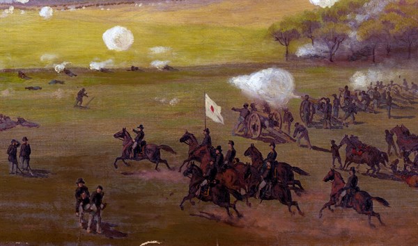 Illustration of The Battle of Gettysburg 1894.